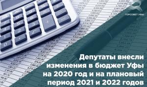 Депутаты внесли изменения в бюджет Уфы на 2020 год и на плановый период 2021 и 2022 годов