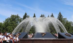 В День города в Уфе запустили фонтан «Часы»