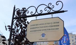В Уфе появилась «Аллея юристов» В Уфе появилась «Аллея юристов»